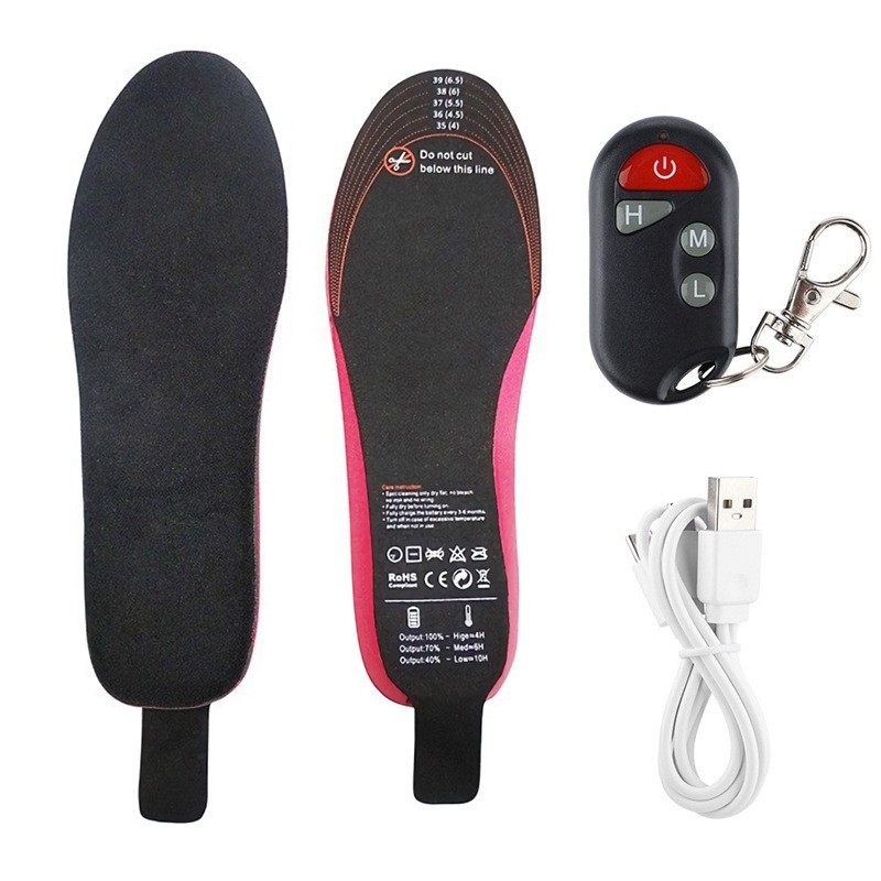 Rechargeable Heating Insoles with Built-in Battery
